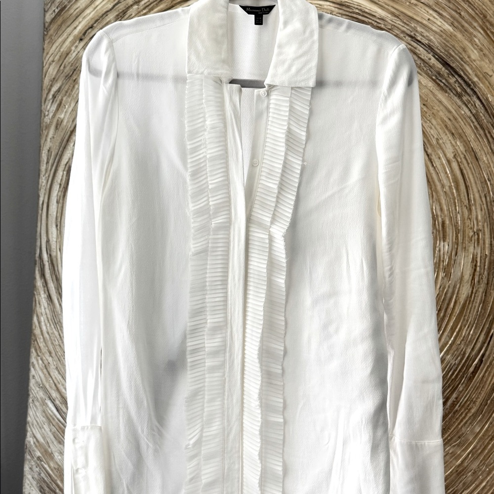 Massimo Dutti white shirt size 2